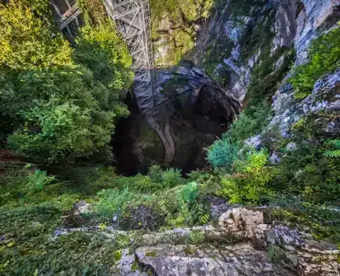 Camping près du gouffre de Padirac dans le Lot.