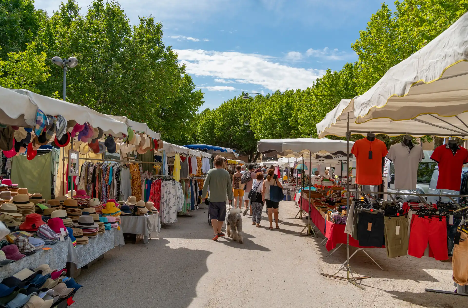 Juillet-août autour de Rocamadour : marchés de producteurs en soirée, ambiance guinguette et saveurs du terroir sous les étoiles.